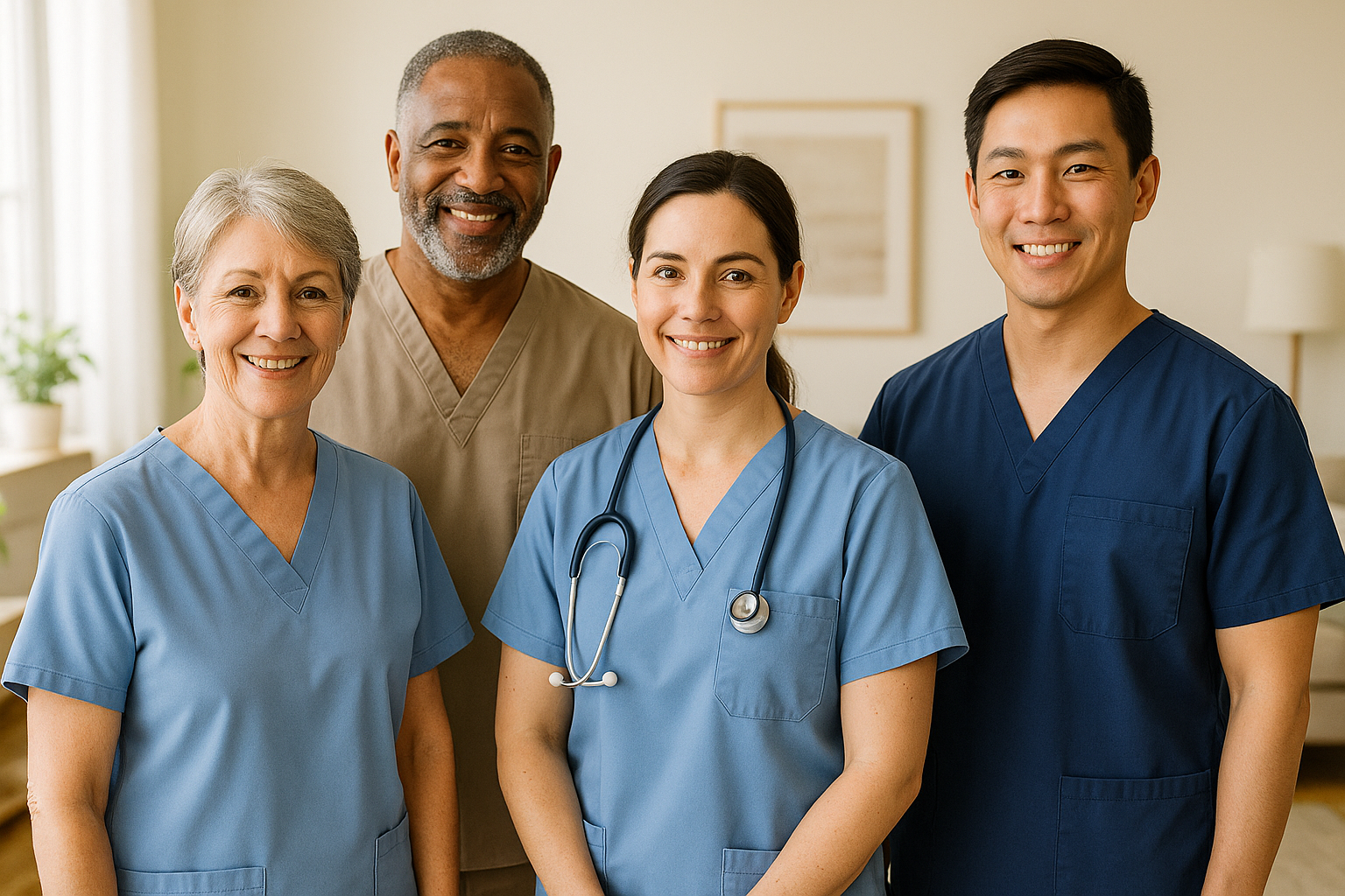 Nurse supporting an adult with disabilities